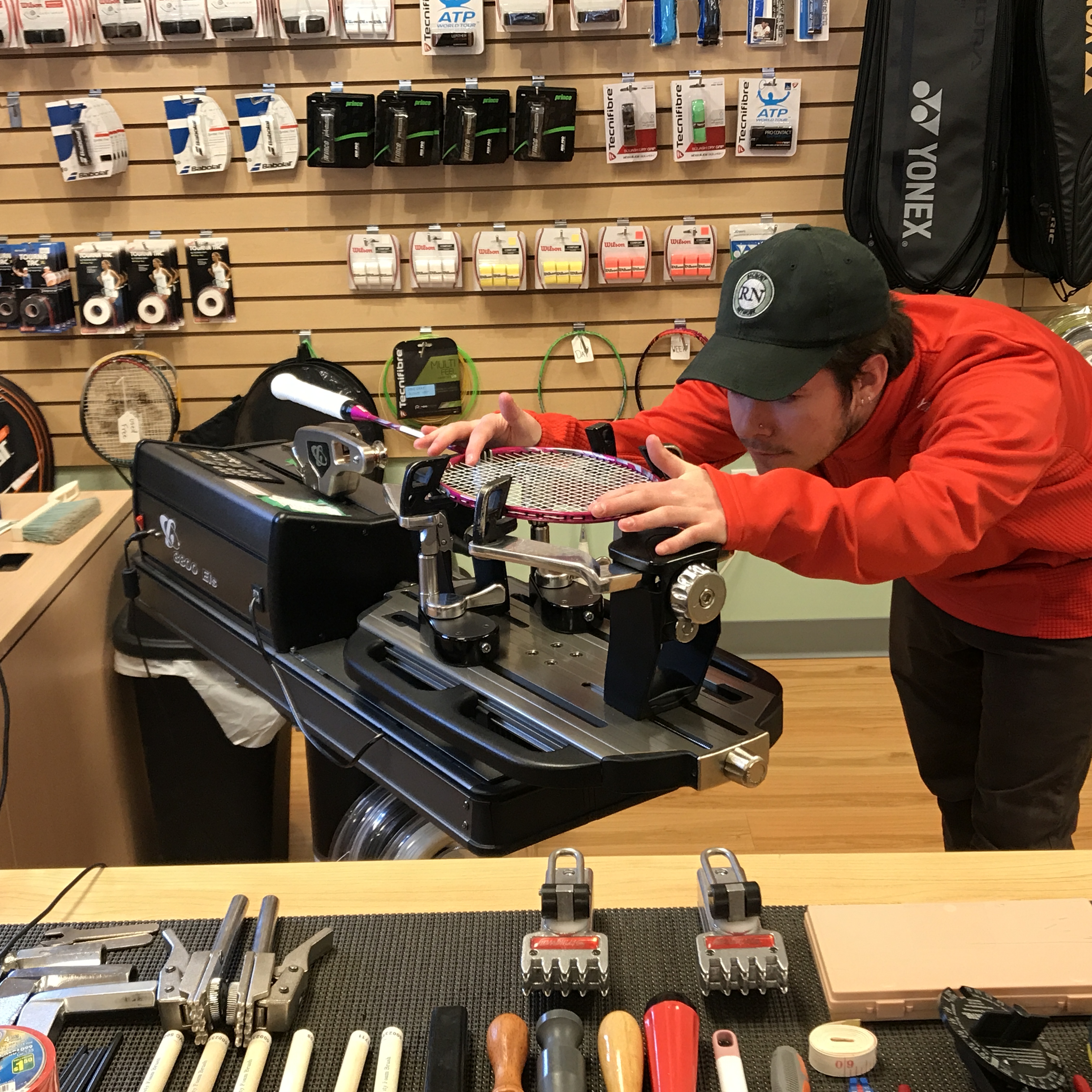 Badminton racquet stringing in Calgary